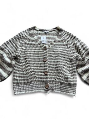 NWT Miou Muse striped knit cardigan